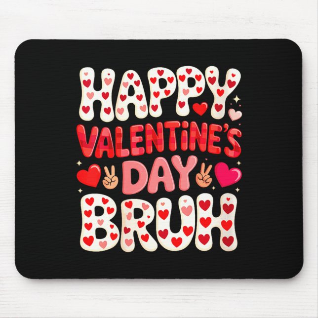 Women's Happy Valentine's Day Hearts Matching Kids Mouse Pad (Front)