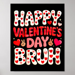 Women's Happy Valentine's Day Hearts Matching Kids Poster