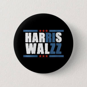 Womens Harris Wz Rizz Funny Voting Kamala Presiden 2 Inch Round Button