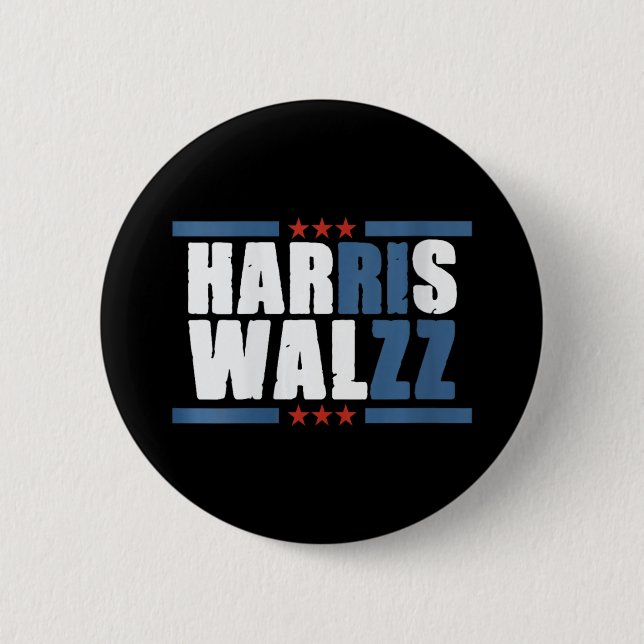 Womens Harris Wz Rizz Funny Voting Kamala Presiden 2 Inch Round Button (Front)