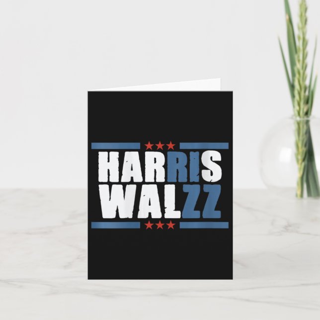Womens Harris Wz Rizz Funny Voting Kamala Presiden Card (Front)
