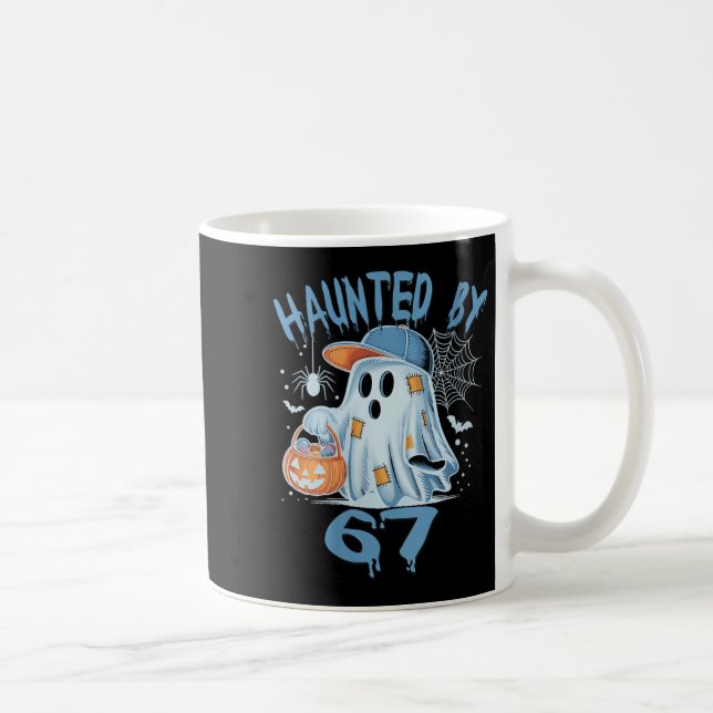 Womens Haunted 6 7 Six Seven 67 Meme Halloween Cos Coffee Mug (Right)