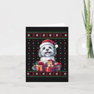 Womens Havanese Santa Hat Dog Lover Xmas Havanese Card