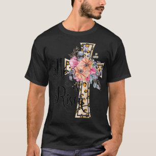 Womens He Is Risen Cute Christian Teen Girls Mom G T-Shirt