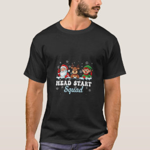 Womens Head Start Squad Santa Elf Reindeer Christm T-Shirt
