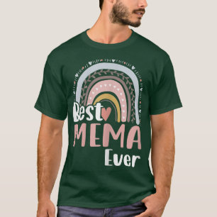 Womens Heart Boho Rainbow Best Mema Ever Mother's T-Shirt