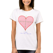 Women's heart equation shirt