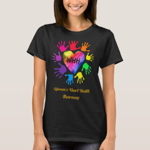Women's Heart Health Awareness Hands T-Shirt