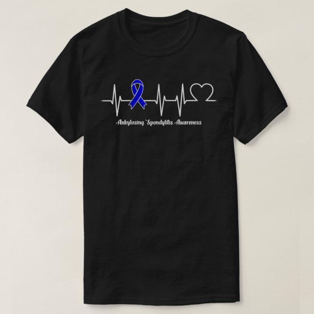 Womens Heartbeat Ankylosing Spondylitis Warrior VN T-Shirt (Design Front)