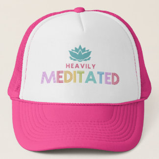 Women's Heavily Meditates Lotus Flower Yoga Trucker Hat