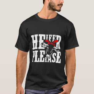 Womens Heifer Please Cow With Bandana Red T-Shirt