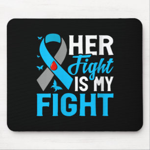Womens Her Fight Is My Fight V-neck Mouse Pad