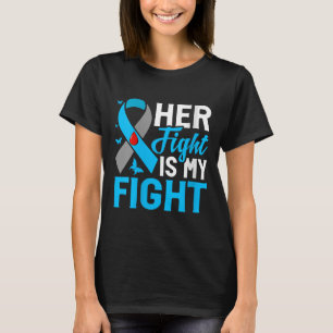Womens Her Fight Is My Fight V-neck T-Shirt