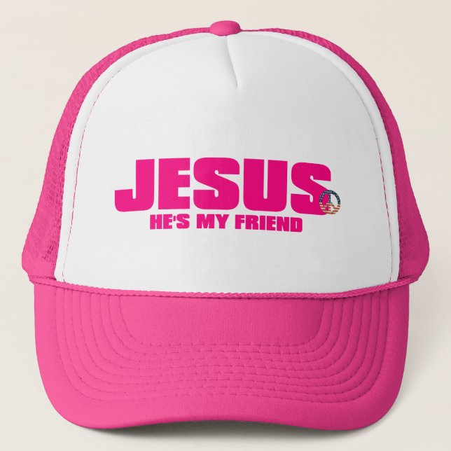 Womens He''s My Friend Hat (Front)