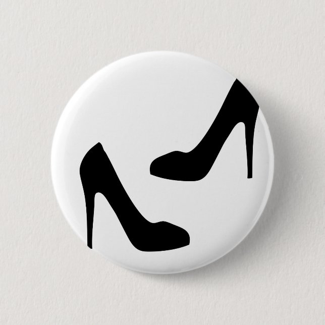 Womens High Heel Shoes in Silhouette 2 Inch Round Button (Front)