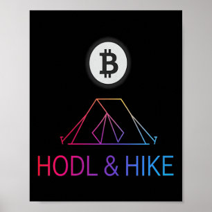 Womens Hiking Adventure Hike Blockchain Sats Freed Poster
