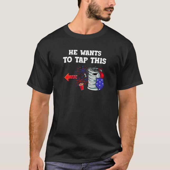 Womens His & Hers Naughty Usa Outfit Matching Coup T-Shirt (Front)