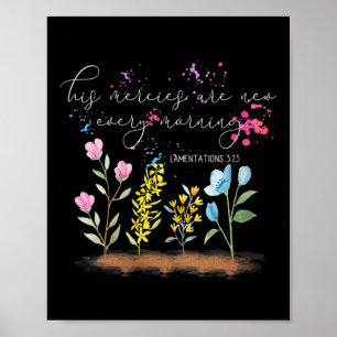 Womens His Mercies Are New Every Morning Religious Poster