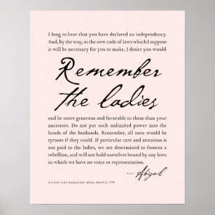 Women's History Feminism Poster 1776 quote print