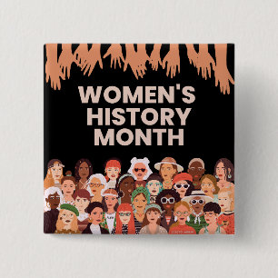 Women's History Month 2 Inch Square Button