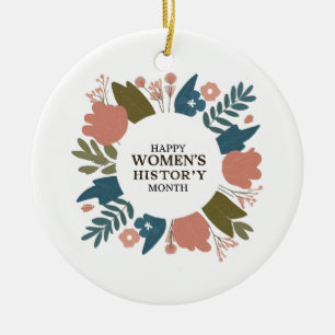 Women's History Month Ceramic Ornament