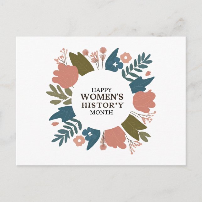 Women's History Month Holiday Postcard (Front)