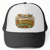 Women's History Month Retro 70s Floral Groovy Typo