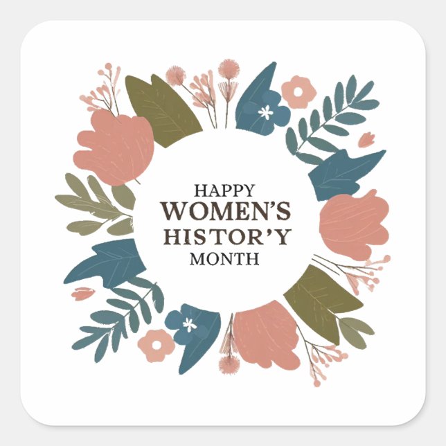 Women's History Month Square Sticker (Front)