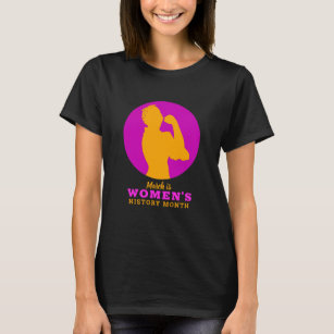 Women's History Month Vivid Magenta Orange Graphic T-Shirt