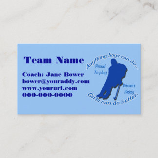 Women's Hockey Business Card