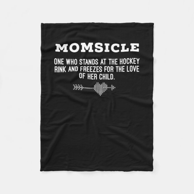 Womens Hockey Mom Momsicle Definition T-Shirt Fleece Blanket (Front)