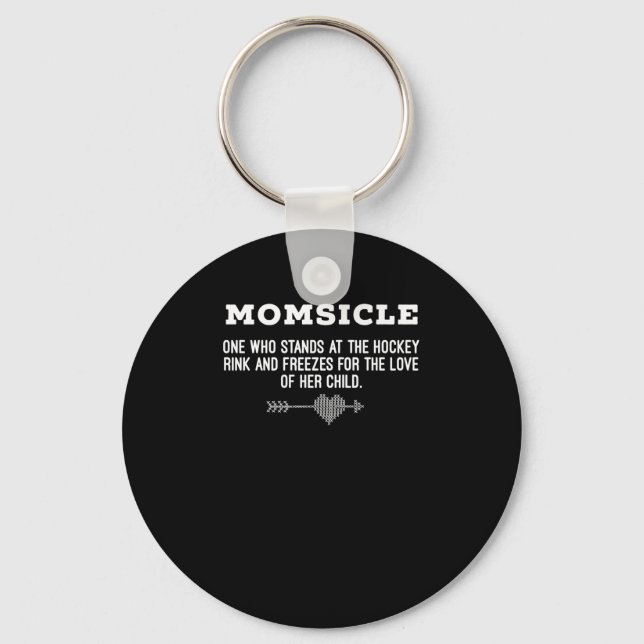 Womens Hockey Mom Momsicle Definition T-Shirt Keychain (Front)
