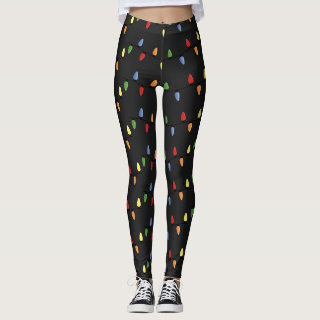 Women's Holiday Lights Leggings (Front)