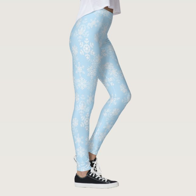 Women's Holiday Snowflake Leggings (Right)