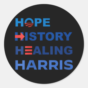 Womens Hope History Healing Harris W 2024 Classic Round Sticker