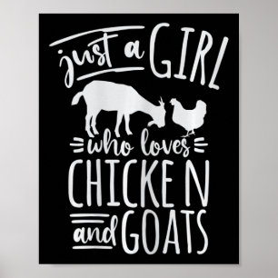 Womens Horse Shirt Just A Girl Who Loves Chicken A Poster