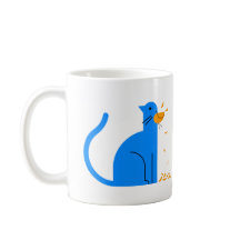 Women's Hungry Cat & Feathers Coffee Mug