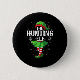 Womens Hunting Elf Christmas Girls Women Elf Squad 2 Inch Round Button
