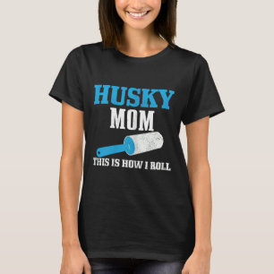 Womens Husky Mom Dog Hair Funny Siberian Husky Mam T-Shirt