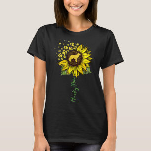Womens Husky Mom Sunflower Siberian Husky   Dog Mo T-Shirt
