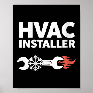 Womens Hvac Installer Funny Hvac Tech Technician F Poster
