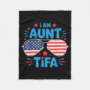 Womens I Am Aunt Tifa Tee  Fleece Blanket