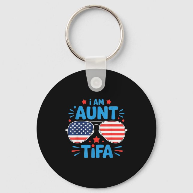 Womens I Am Aunt Tifa Tee  Keychain (Front)