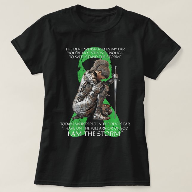 Womens I Am Storm Non Hodgkins Lymphoma Christian  T-Shirt (Design Front)