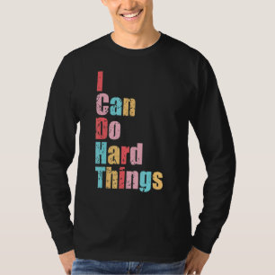 Womens I Can Do Hard Things Vest Workout Summer Ca T-Shirt