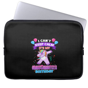 Womens I Cant Keep Calm Its My Granddaughter Birth Laptop Sleeve