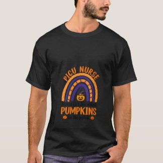 Womens I Care For The Cutest Pumpkins PICU Nurse R T-Shirt