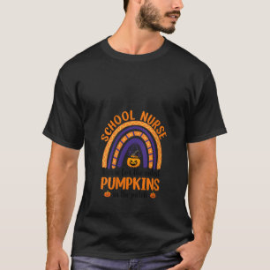 Womens I Care The Cutest Pumpkins School Nurse Rai T-Shirt
