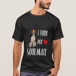 Womens I Found My Soulmate American Foxhound Dog L T-Shirt