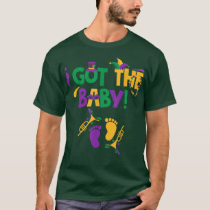 Womens I Got The Baby Pregnancy Announcement Funny T-Shirt